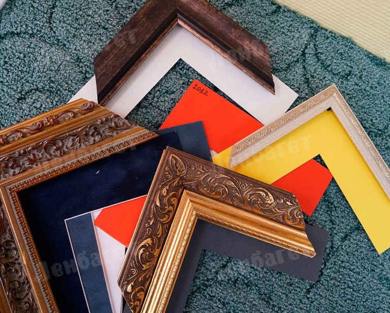 Багетная мастерская Ленбагет возле метро Гражданский проспект, по улице Ушинского, подбор паспарту к багетам